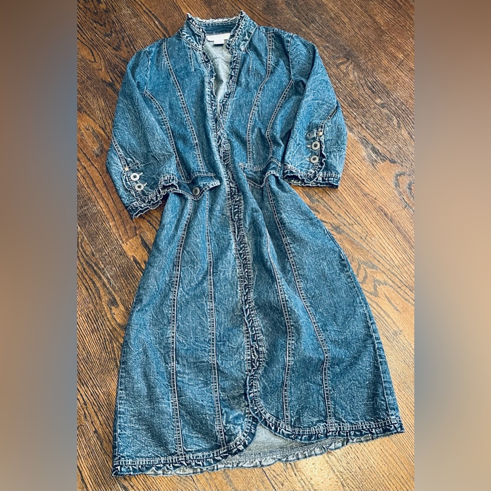 Blue bayouWomen's casual Blue Jean Jacket size S 100% cotton - Picture 4 of 16